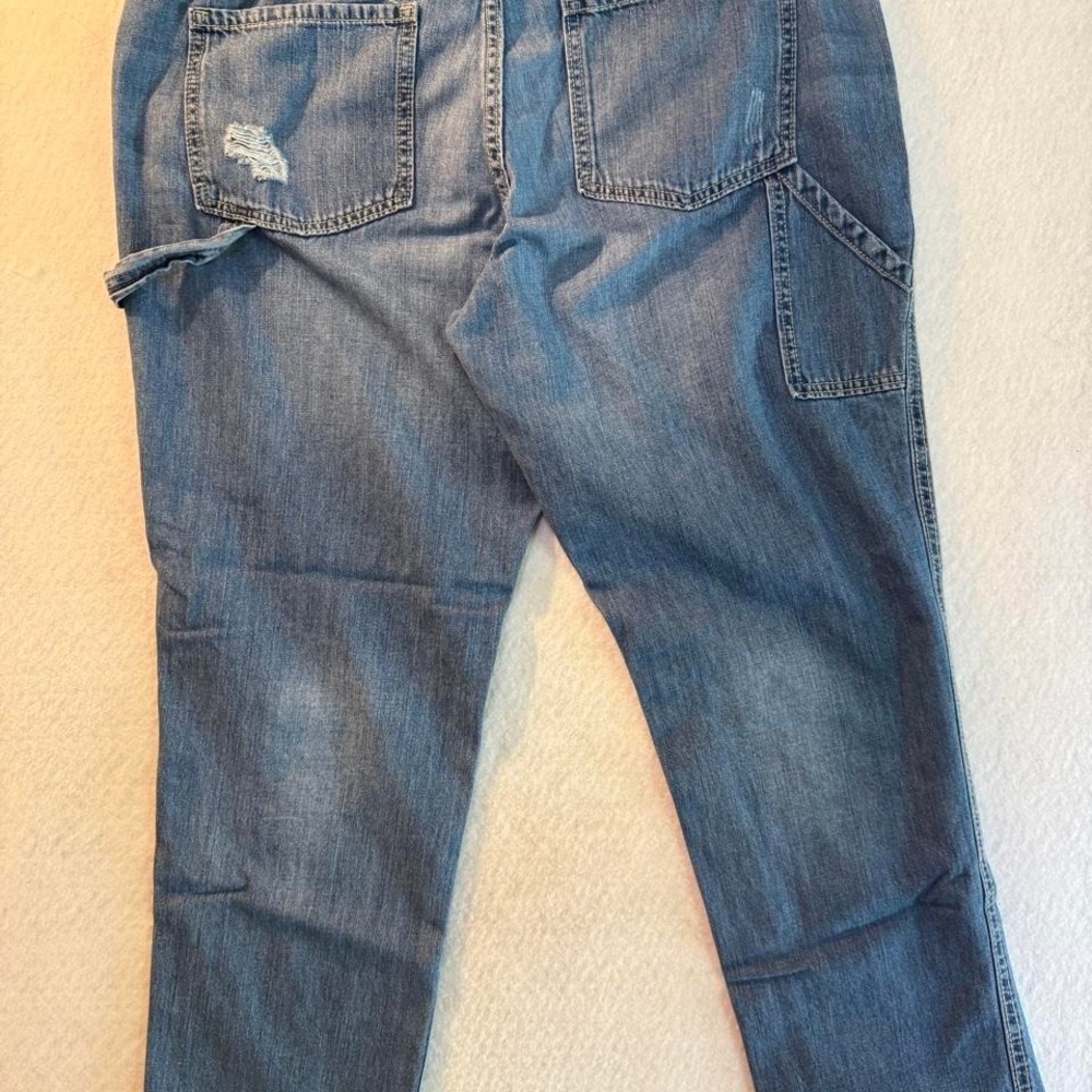 Gap blue cargo style jeans with distressed details Size 12 Y2K style - Picture 6 of 8